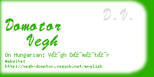 domotor vegh business card
